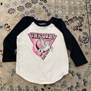tiny whales unicorns Cosmic Tour Baseball Long Sleeve Tee Shirt 3T